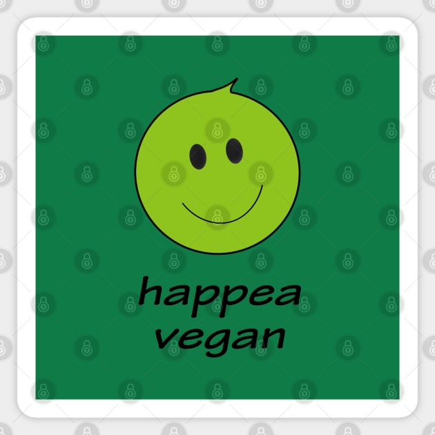 happea to be vegan Sticker by shackledlettuce